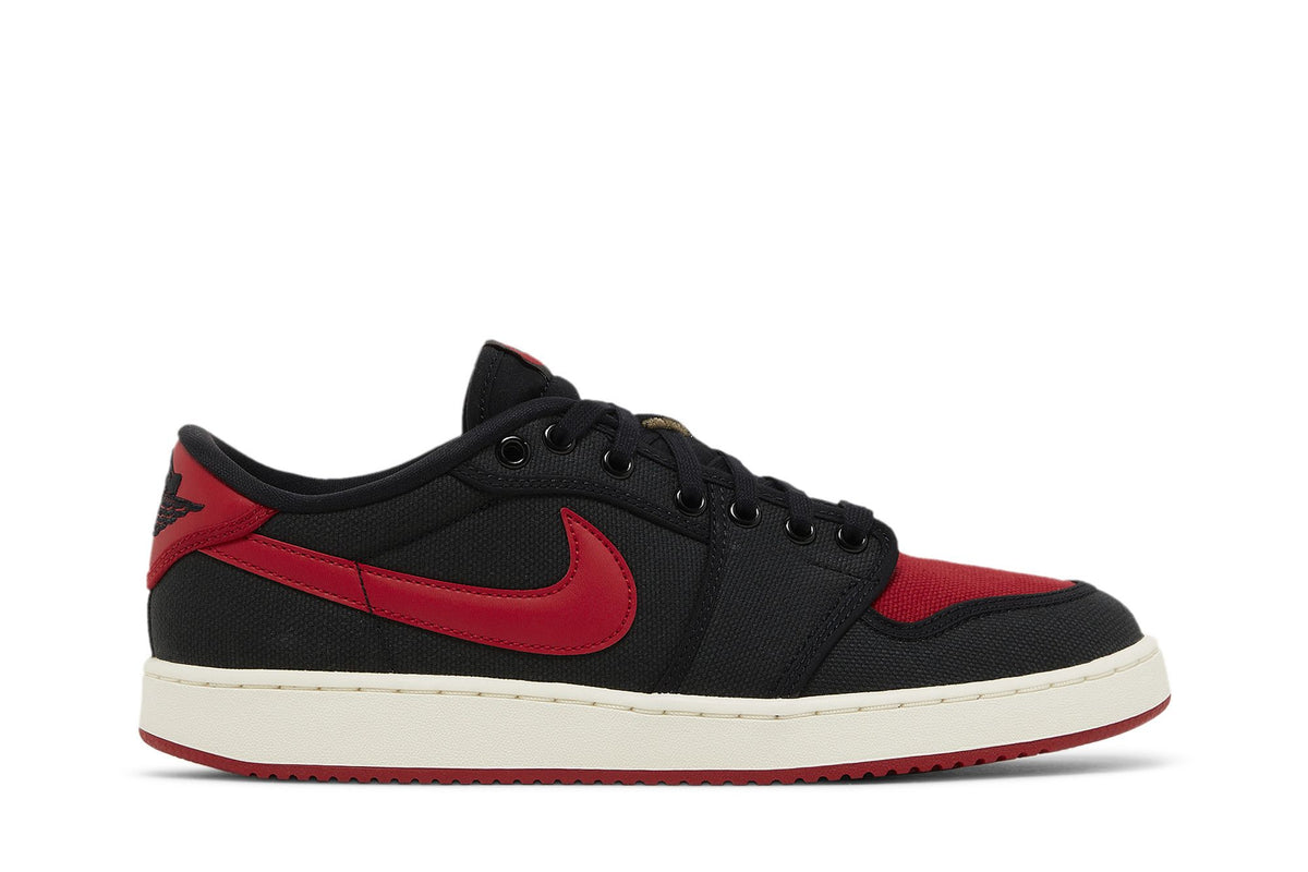 Jordan 1 Retro AJKO Low Bred Sneakers DX4981-006 Black Varsity Red White