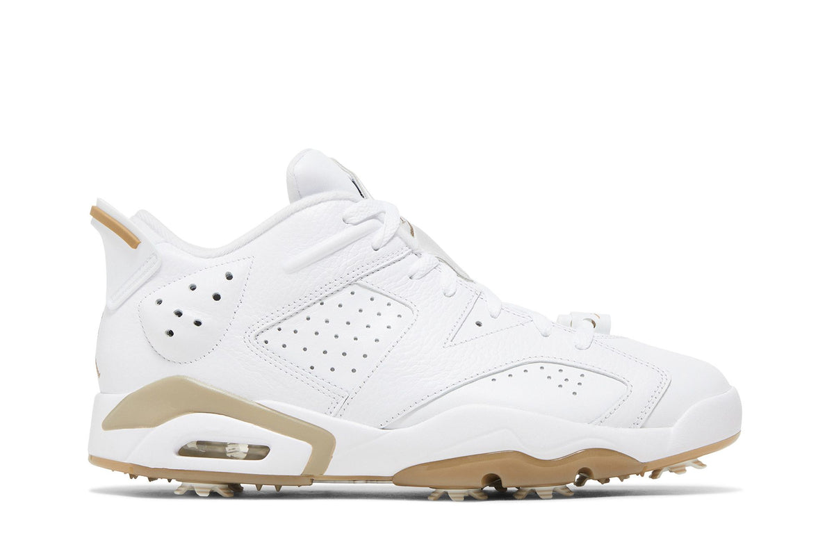 Jordan 6 Retro Low Golf Shoes White Khaki DV1376-100