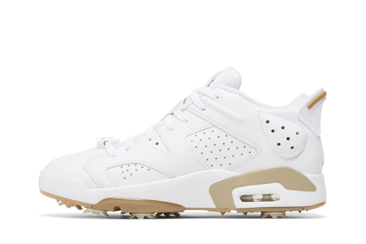 Jordan 6 Retro Low Golf Shoes White Khaki DV1376-100