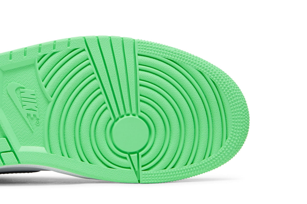 Jordan 1 Retro High OG Green Glow Trainers - White/Black/Green Glow - DZ5485-130