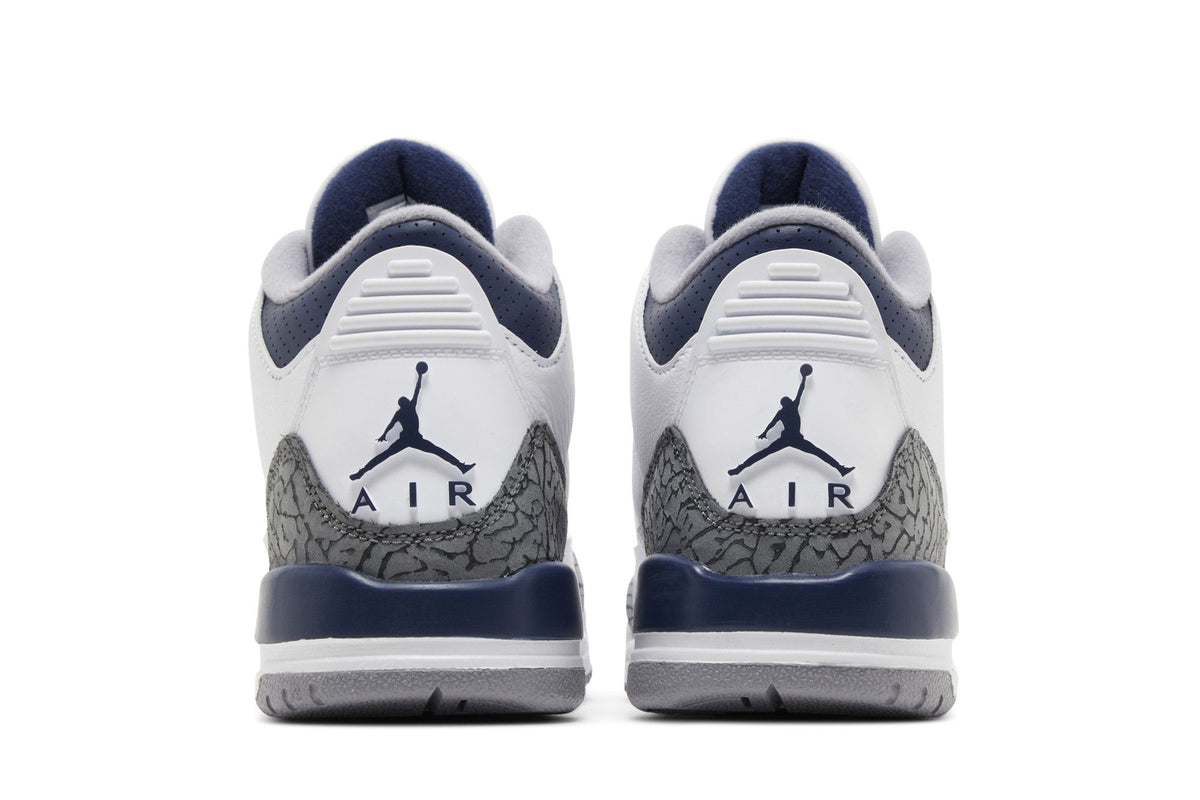 Air Jordan 3 Retro Midnight Navy GS (DM0967-140) White Cement Grey Black Sneakers