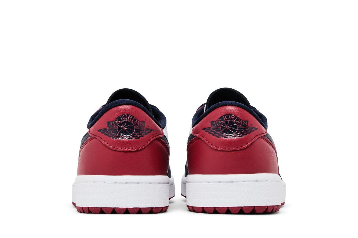 Jordan 1 Retro Low Golf Shoes - White/Obsidian/Varsity Red - DD9315-113
