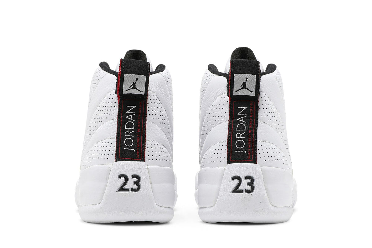 Air Jordan 12 Retro Rising Sun White Varsity Red Black Sneakers 130690-163