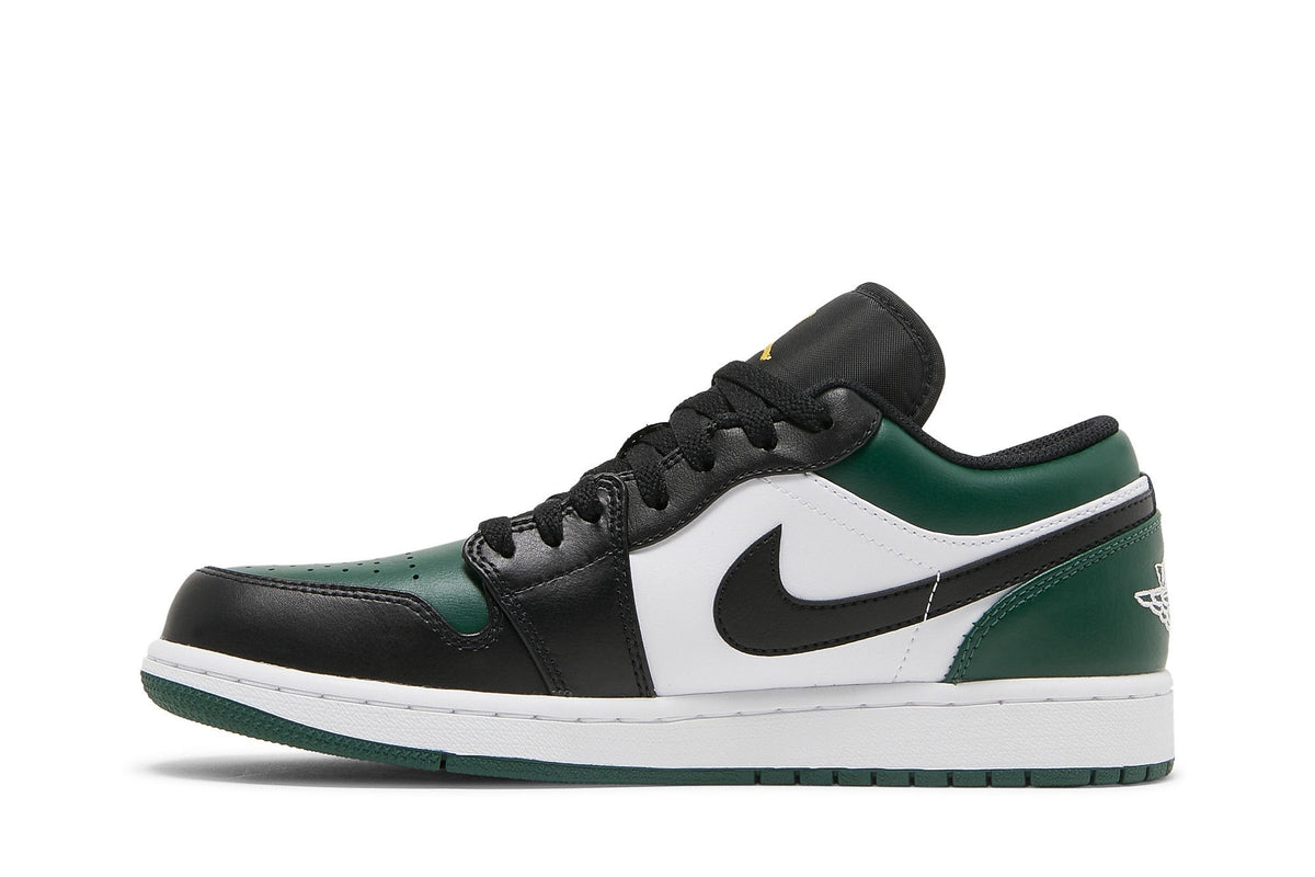 Jordan 1 Low Green Toe Sneakers - Noble Green/White/Black - 553558-371