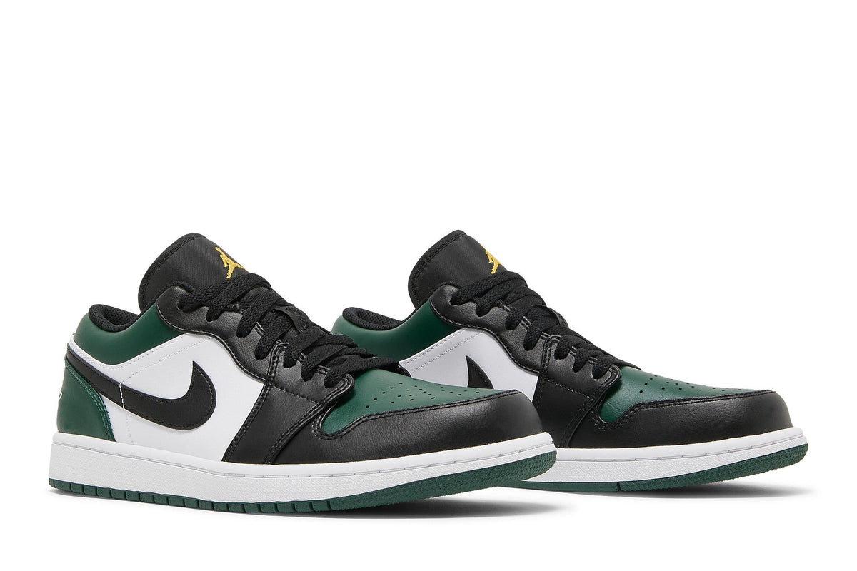 Jordan 1 Low Green Toe Sneakers - Noble Green/White/Black - 553558-371