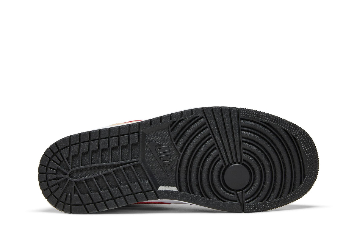 Air Jordan 1 Mid Light Curry Cardinal 554724-201