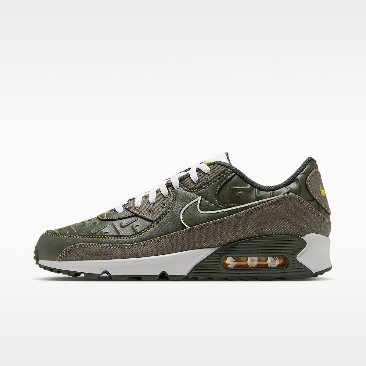 Nike Air Max 90 Cargo Khaki Yellow Ochre (GS) IZ1319-325 - view 2